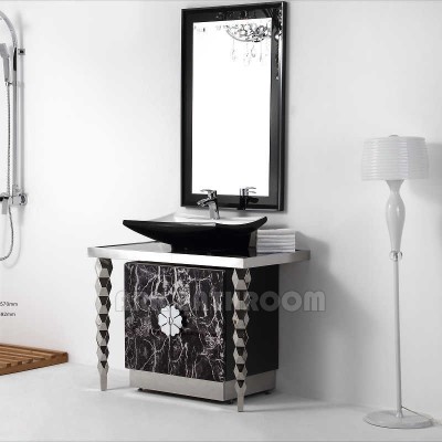 New Stainless steel bathroom furniture hotel bathroom vanity